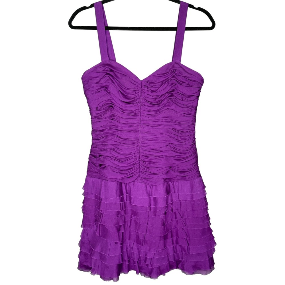 Rebecca Taylor Violet Tutu Dress Size 6 Sleeveless Ruffle Silk Blend Party NWT